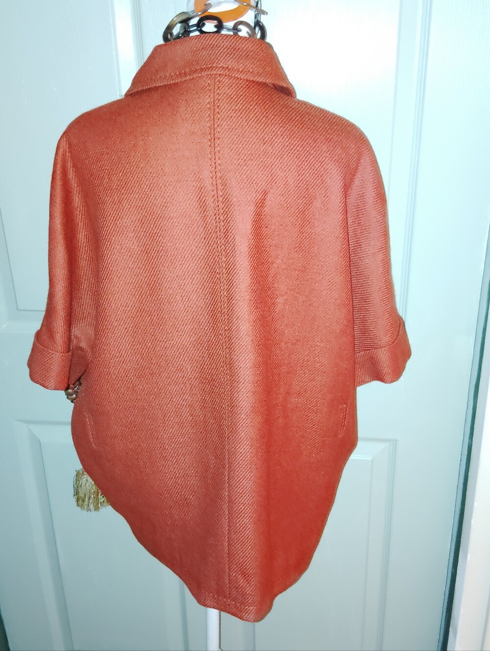 $2795 NWT Rena Lange Jacket Vest Orange Sz 34 Fits 6 Or Small Wool Cashmere - Picture 7 of 11